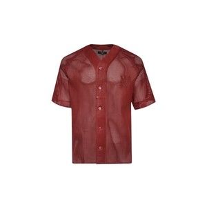 Amiri Ma Perforated Baseball Shirt Sun Dried Tomato - NWT